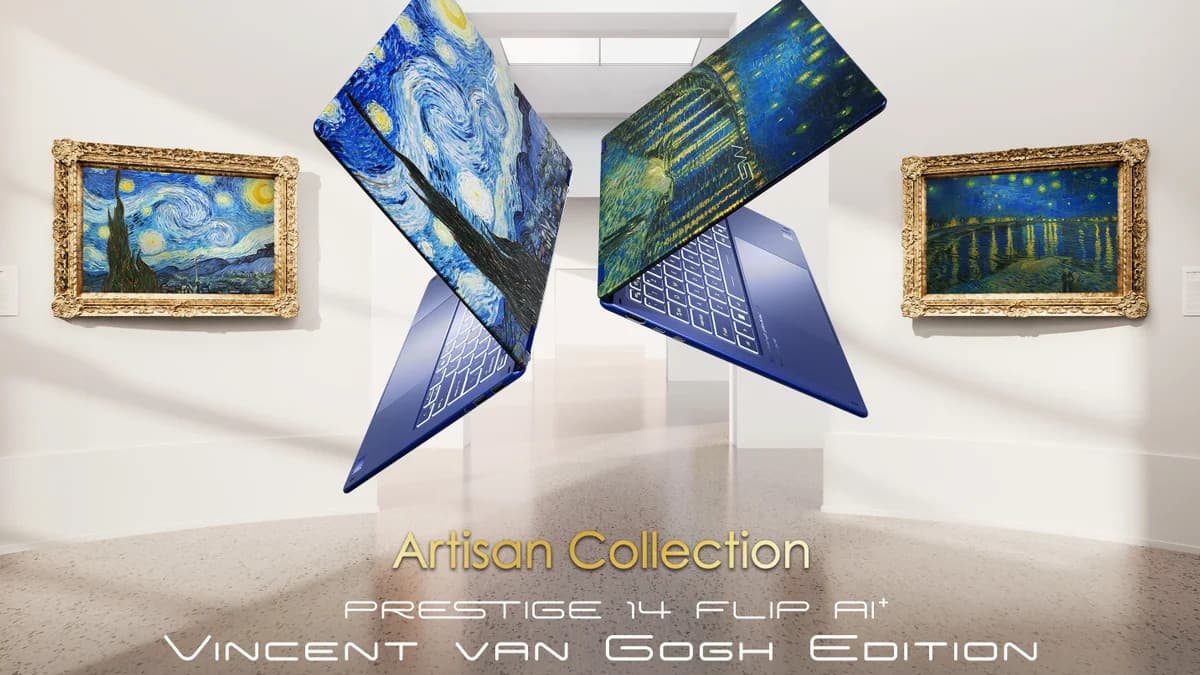 MSI Prestige 14 Flip AI+ Vincent van Gogh Edition convertible laptop
