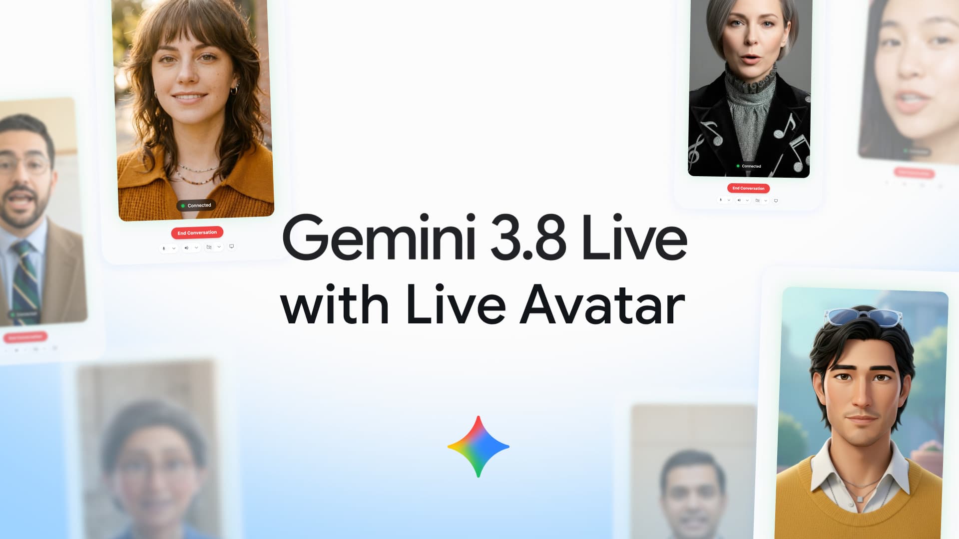 Gemini 3.8 Live with Live Avatar launch graphic from Google Cloud