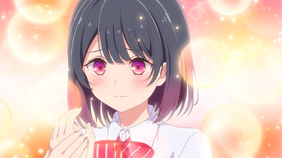 Key visual for The Salty Koharu Has a Soft Spot for Me anime featuring the two lead characters
