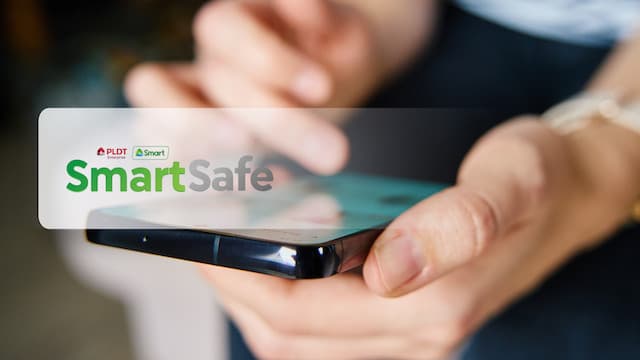 SmartSafe branding from PLDT Enterprise