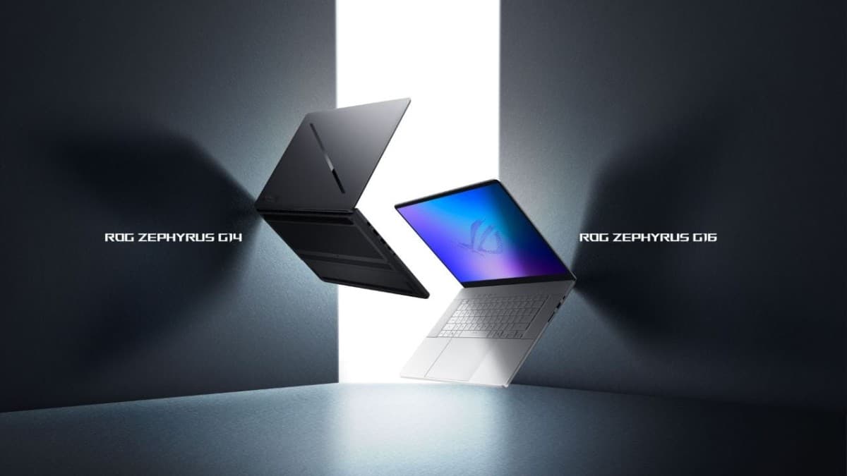 ASUS ROG Zephyrus G16 and G14 2026 laptops shown side by side