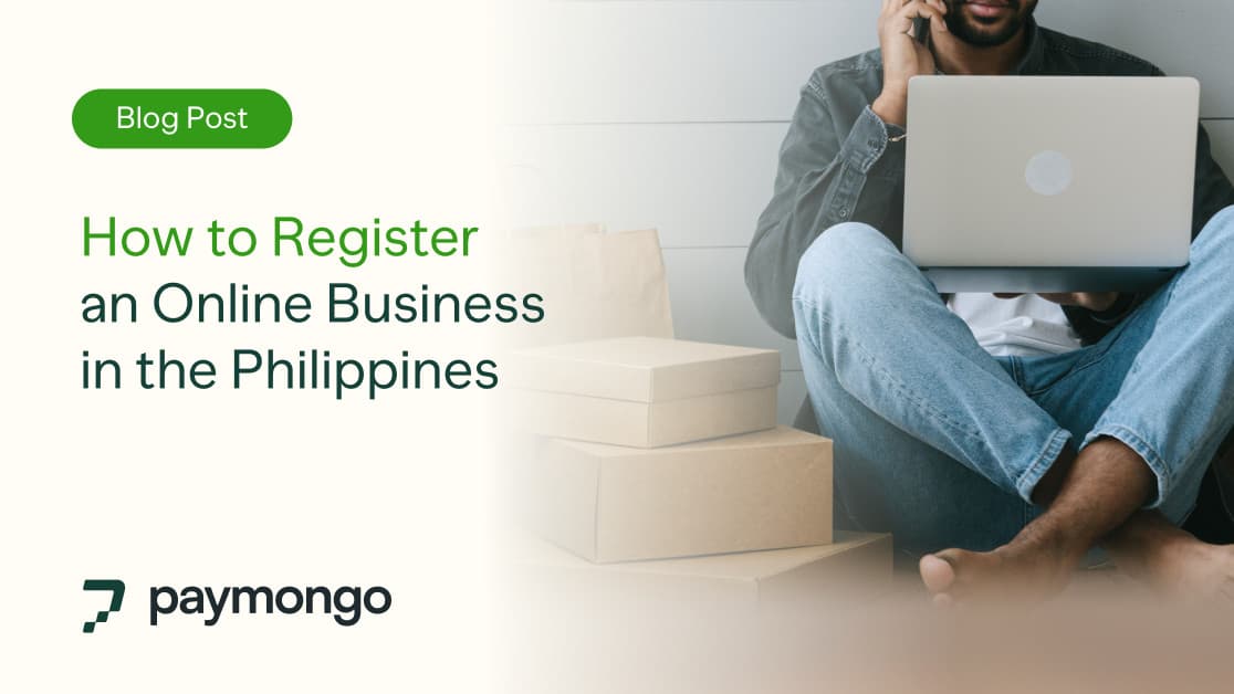 Cover graphic of a guide on registering an online business in the Philippines