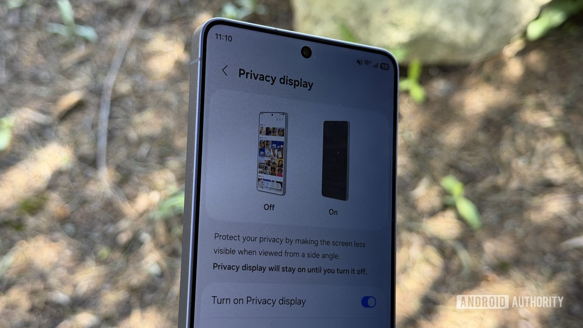 Samsung Galaxy S26 Ultra displaying its Privacy Display settings screen