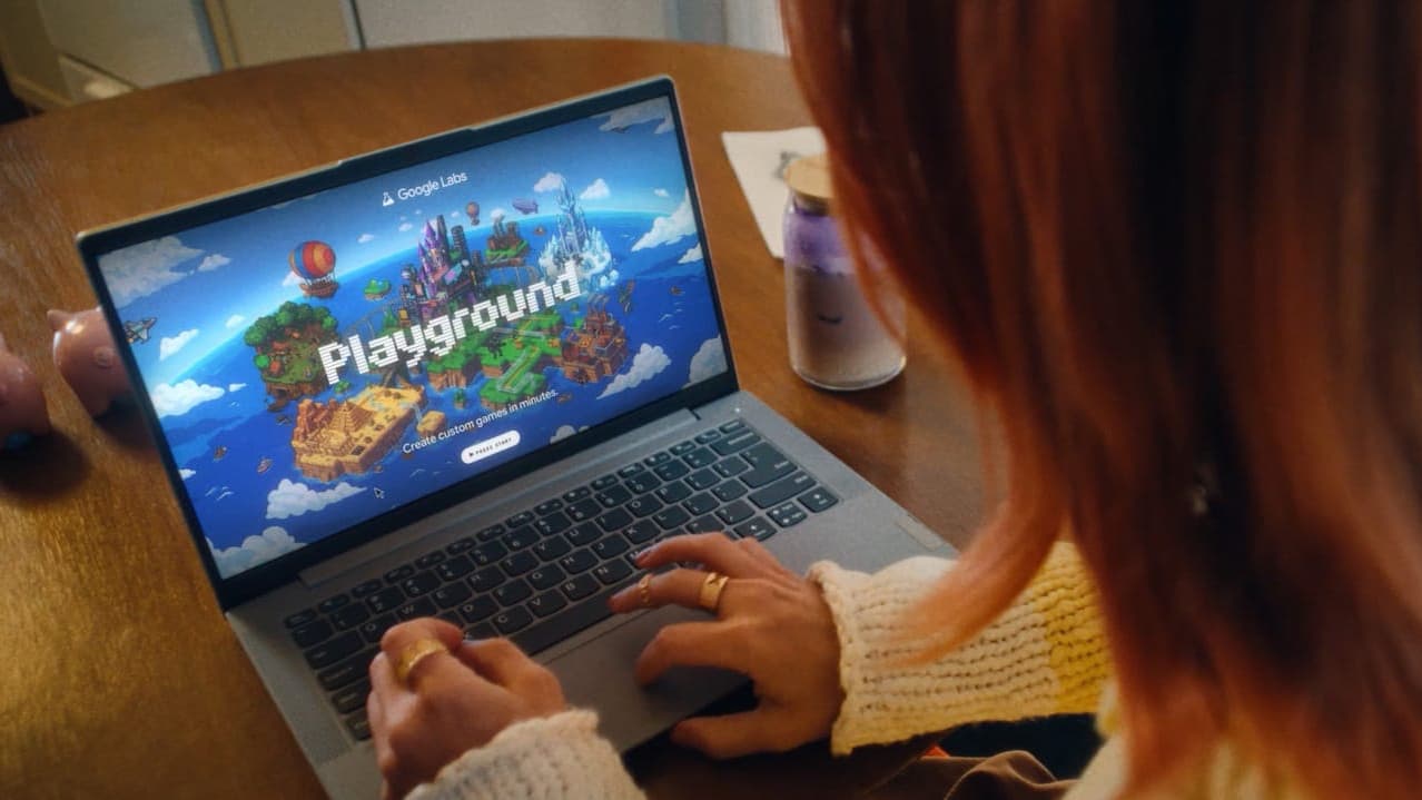 Google Playground AI game creation platform promotional art
