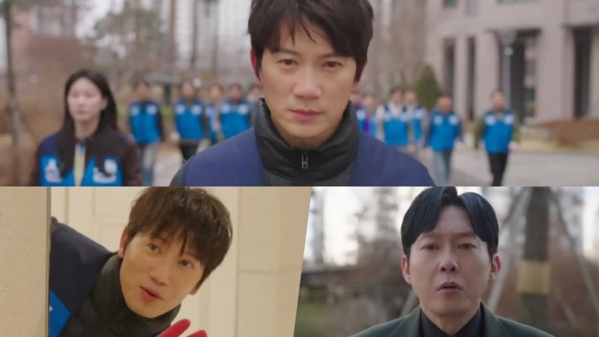 Ji Sung in character as Park Hae Kang running an election campaign in The Apartment Job