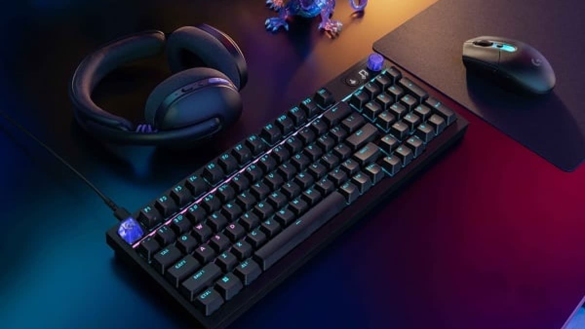 Logitech G3 Series gaming mouse, mechanical keyboard and headset shown together