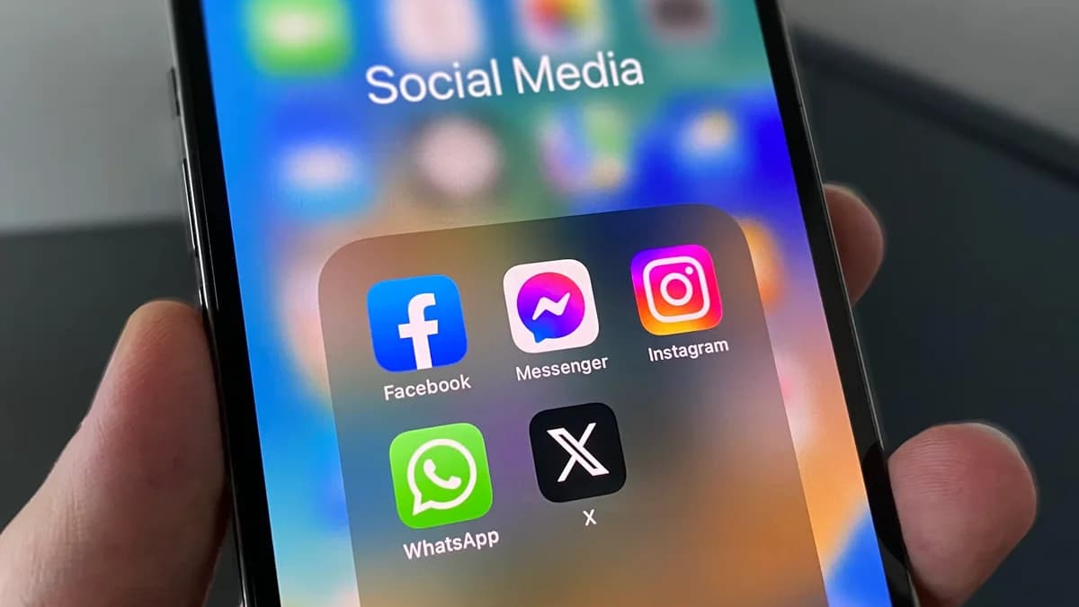 Social media apps on a smartphone screen