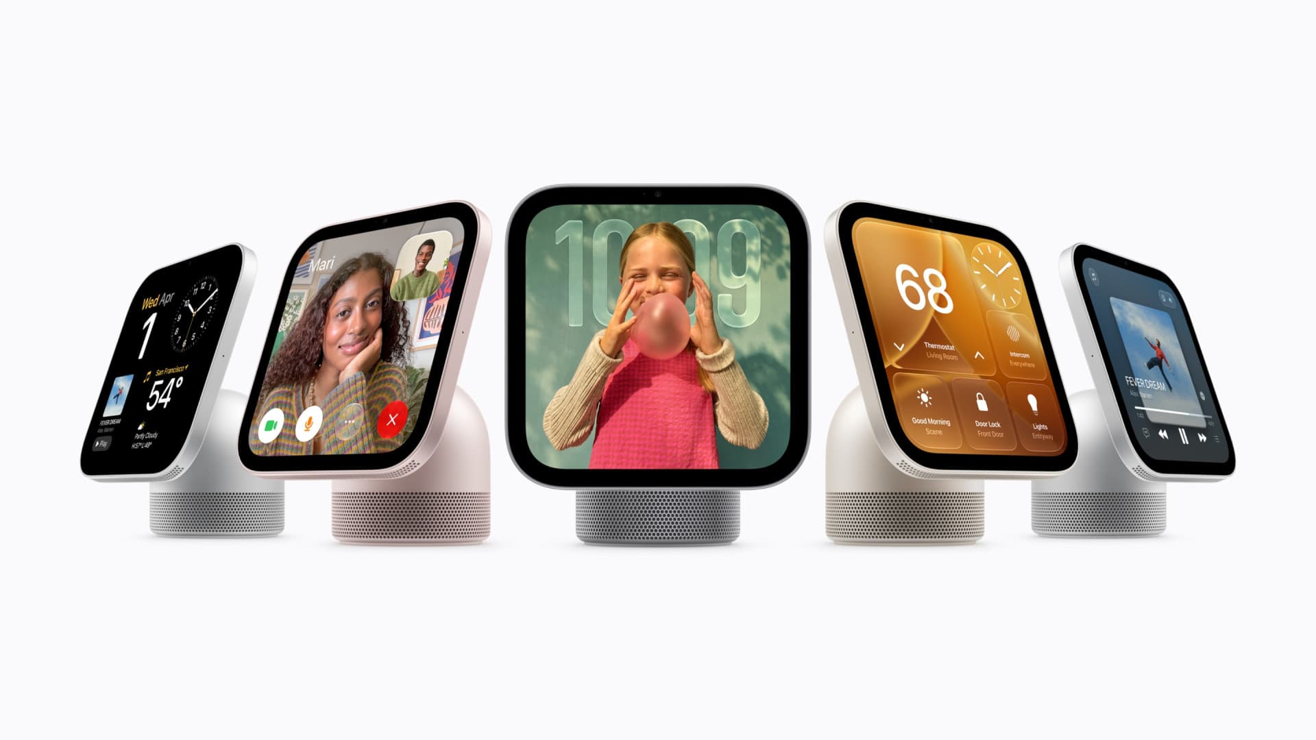 Apple HomeView smart display lineup in Apple's official press image