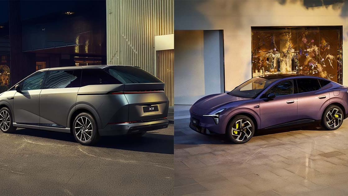 XPeng X9 and L03 electric vehicles from the Philippine launch announcement