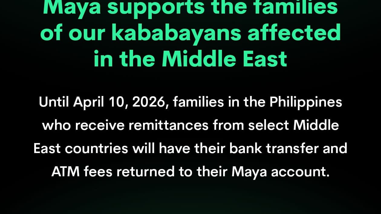 Maya promotional graphic about remittance rebates for families receiving money from abroad