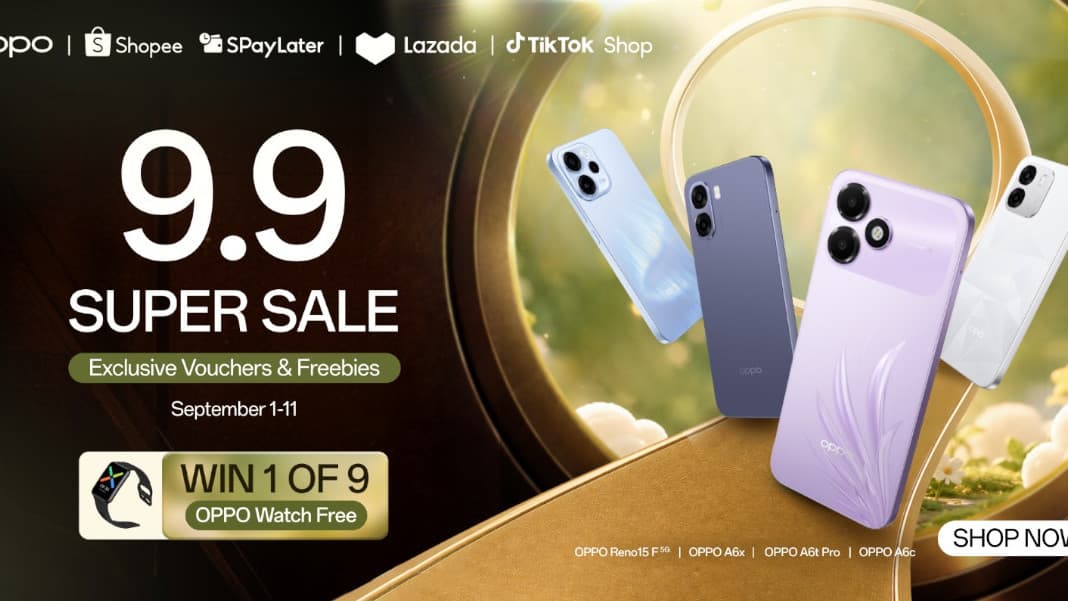 OPPO 9.9 Sale promotional banner showing discounted devices