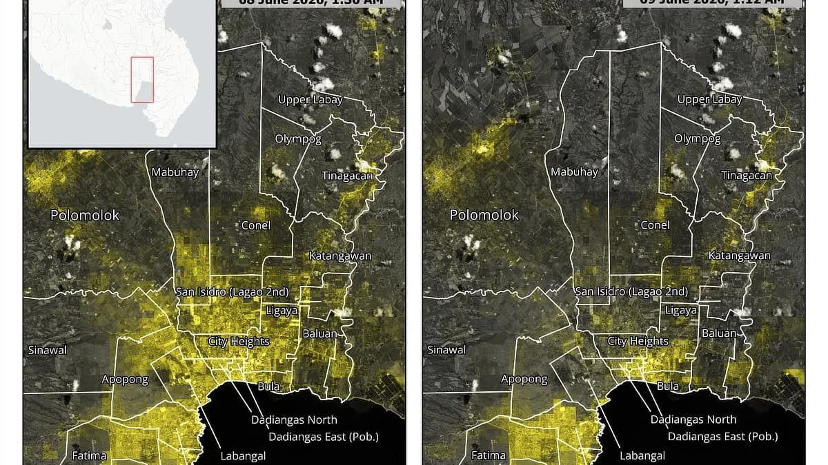 PhilSA Satellite Imagery Pinpoints Power Losses Across Mindanao After Magnitude 7.8 Quake