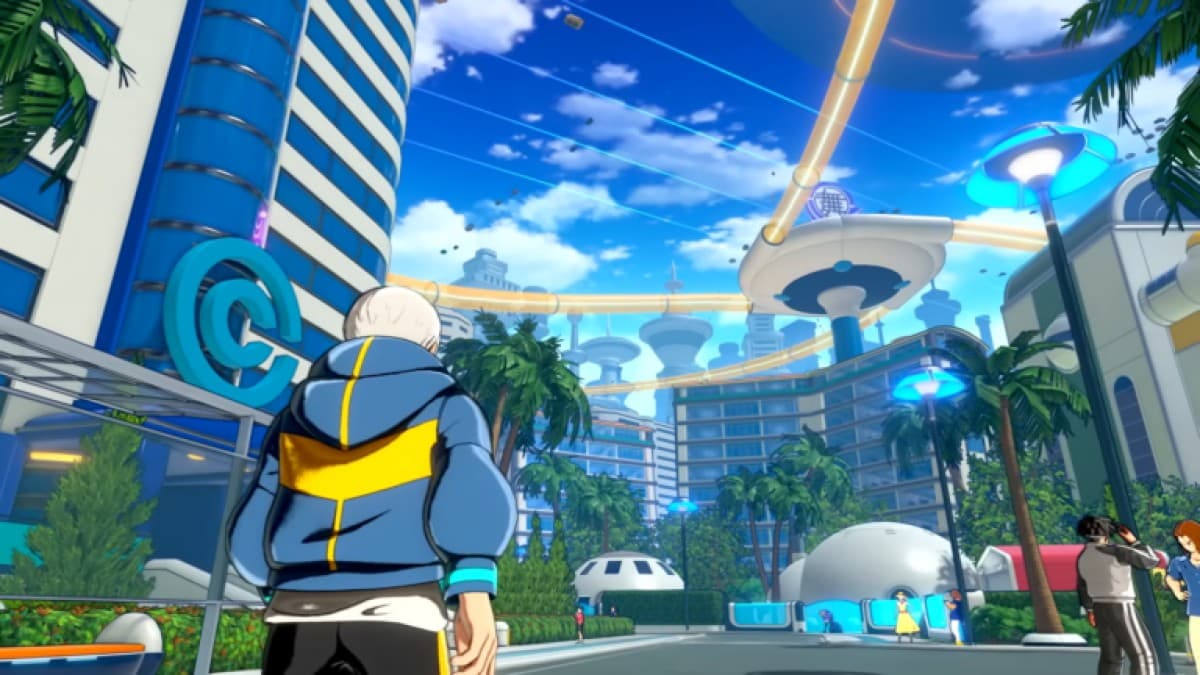 Dragon Ball Xenoverse 3 art from the Welcome to West City gameplay trailer set in AGE 1000
