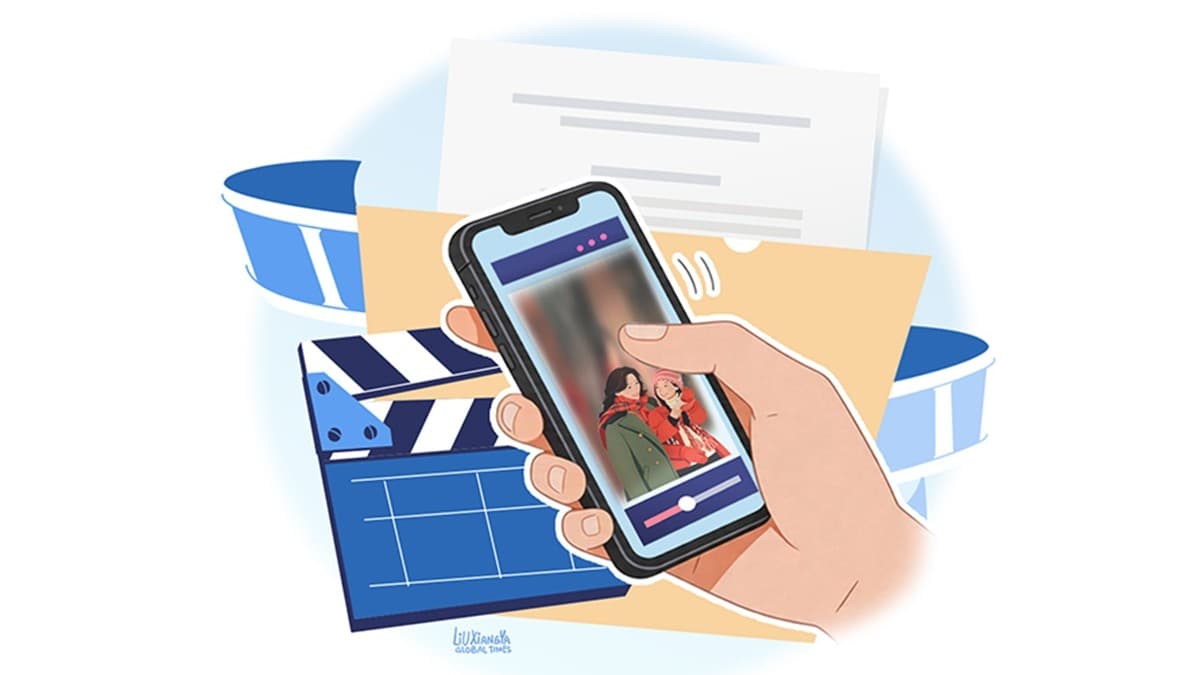 Illustration representing China's micro-short drama industry