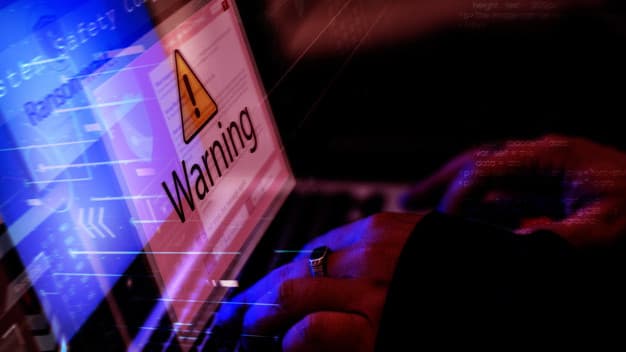 Illustration representing an online scam or cyber threat
