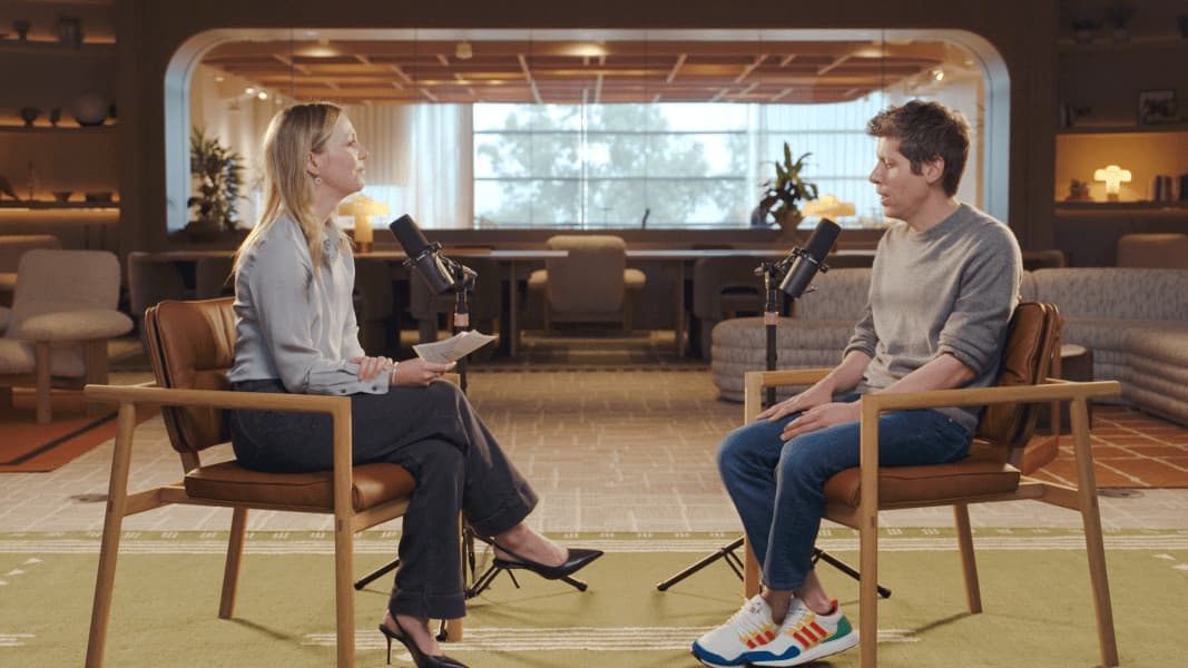 Alyson Shontell interviews Sam Altman at OpenAI's San Francisco headquarters