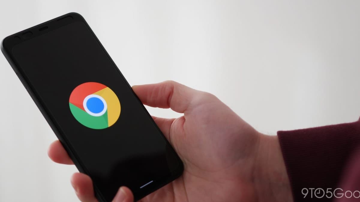 Chrome for Android logo on a dark background
