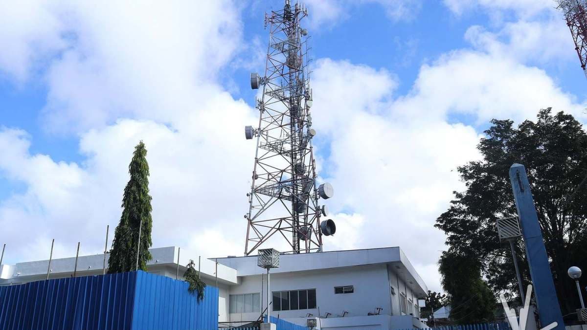 A mobile network cell tower in Cagayan de Oro, Philippines