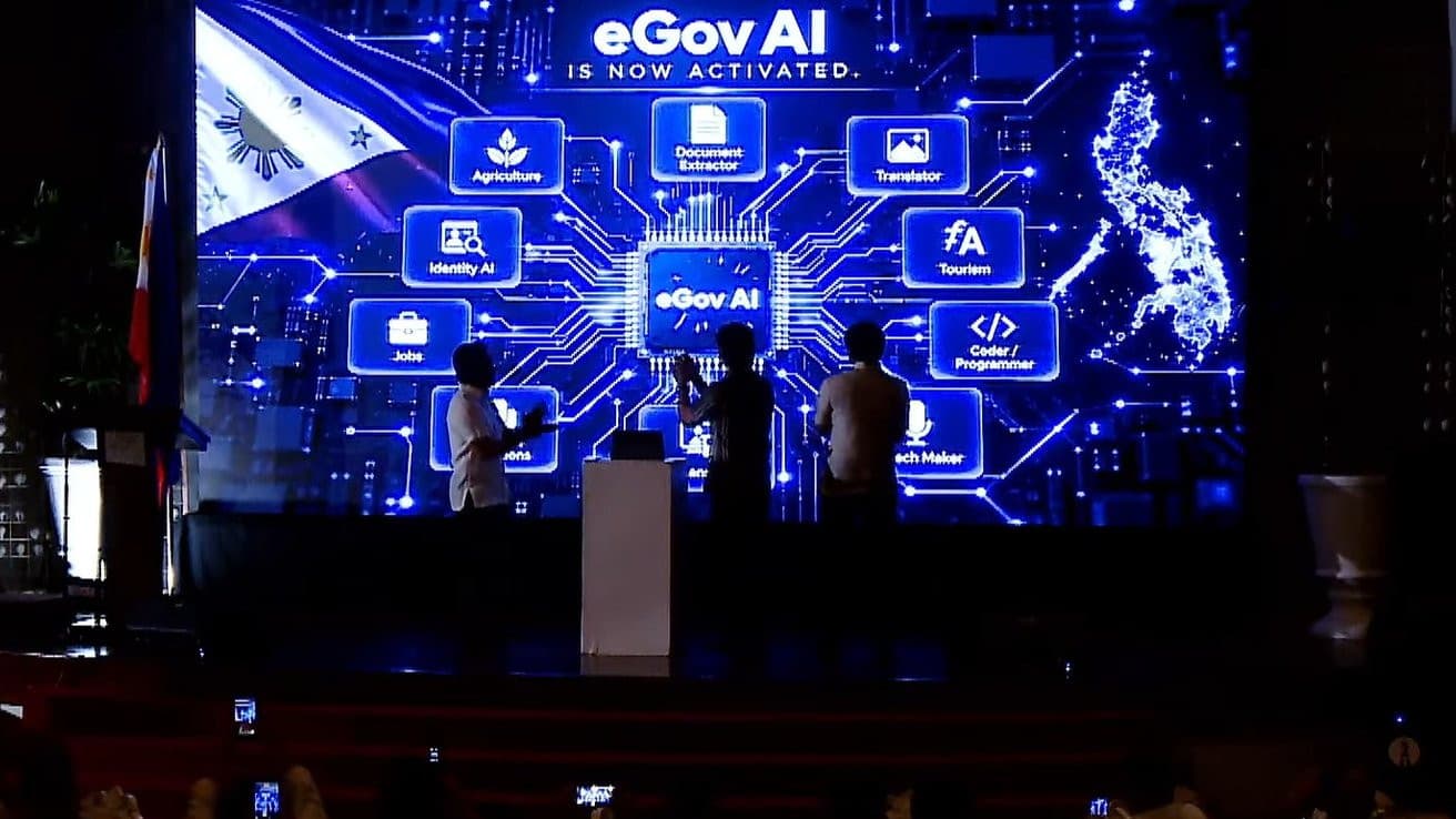 eGovAI branding graphic for the eGovPH app's Kuya AI assistant