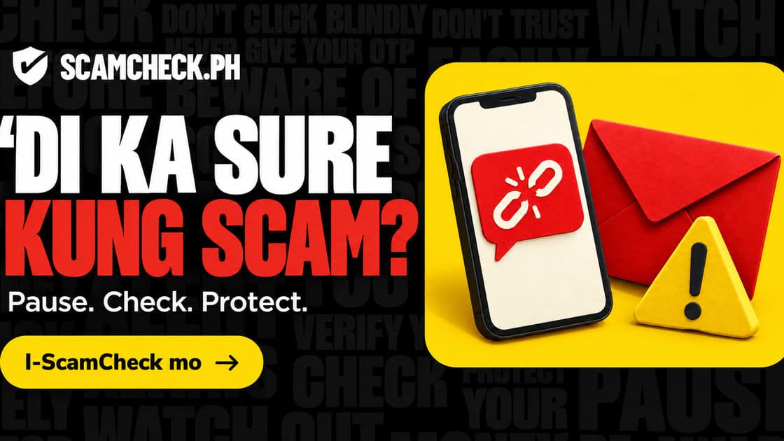 ScamCheck.ph graphic promoting its free scam message checker