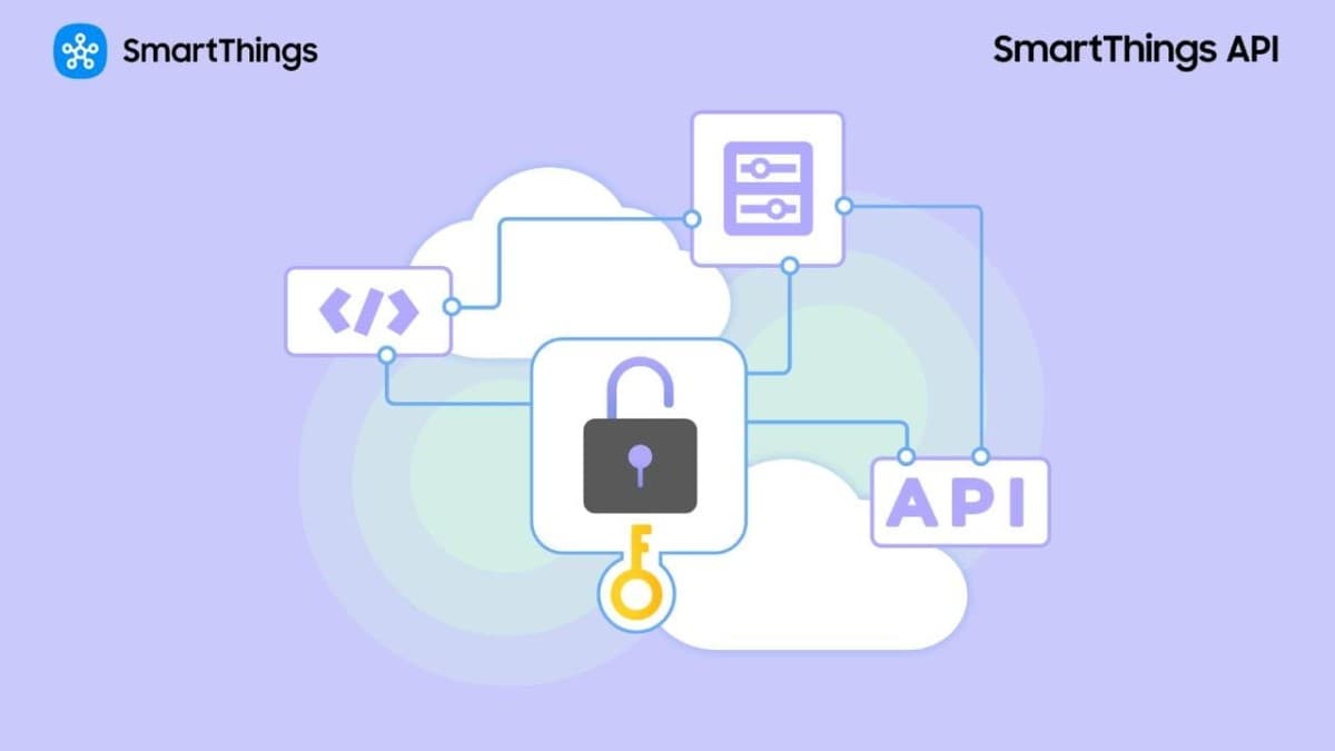 Samsung SmartThings smart-home platform branding graphic