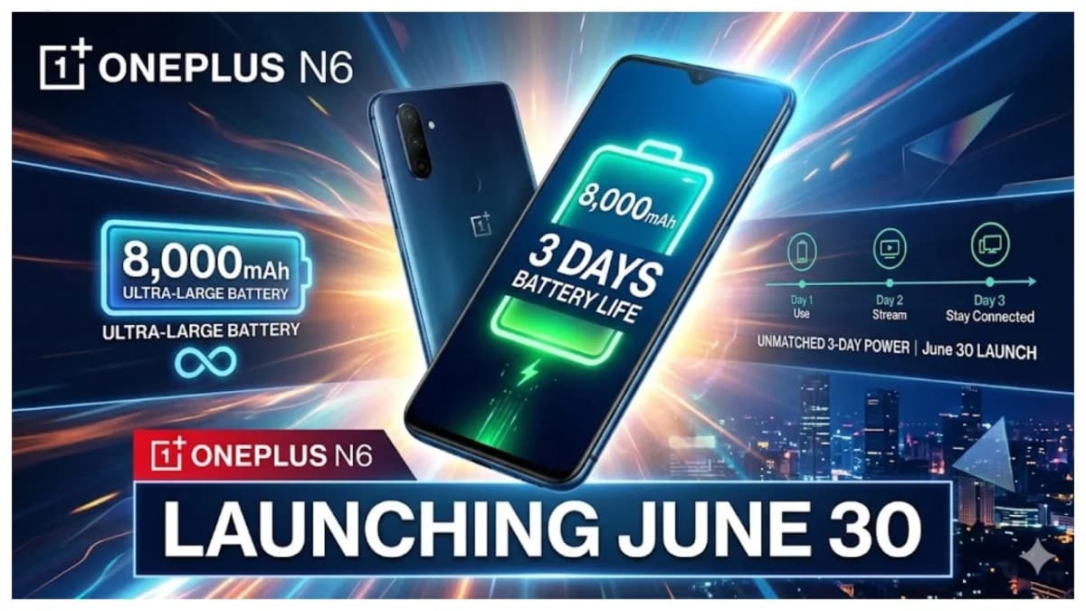 OnePlus N6 Launches June 30 in India with 8,000mAh Battery and a 7-Year Longevity Promise